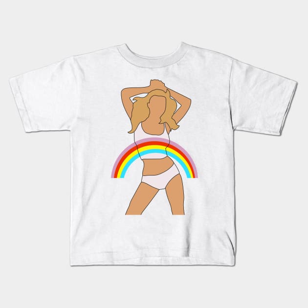 Mariah Carey Rainbow album art Kids T-Shirt by popmoments